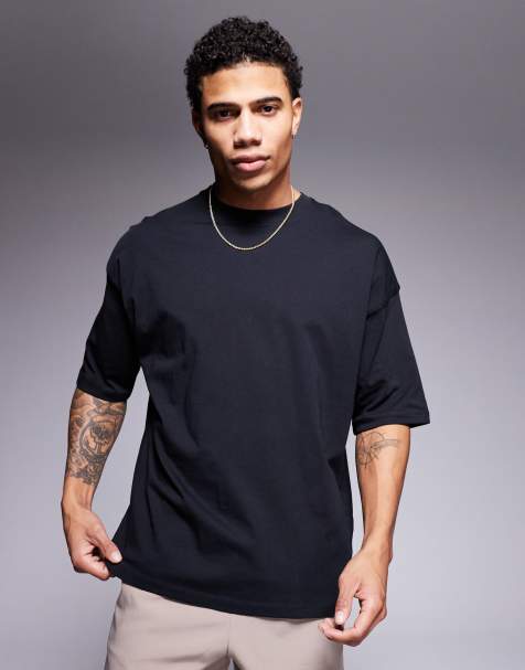 4505 – Icon – Svart t-shirt i bomull och oversize med snabbtorkande finish - view 1