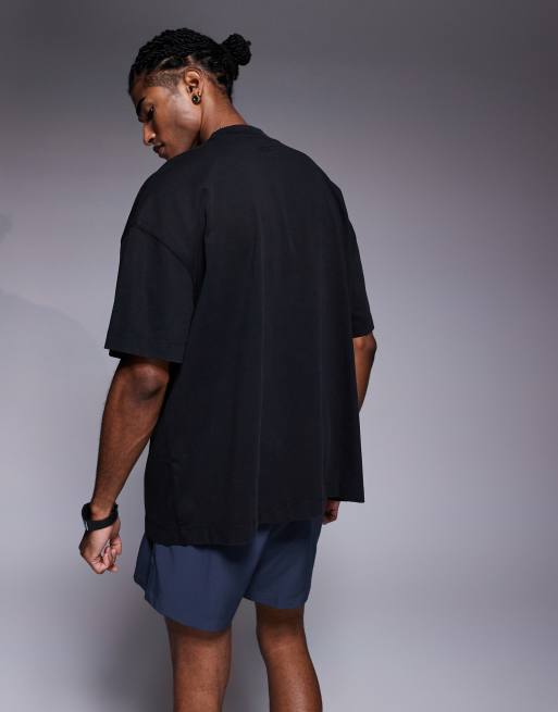 4505 – Icon – Svart t-shirt i kraftig bomull och oversize med snabbtorkande finish, 4 av 4