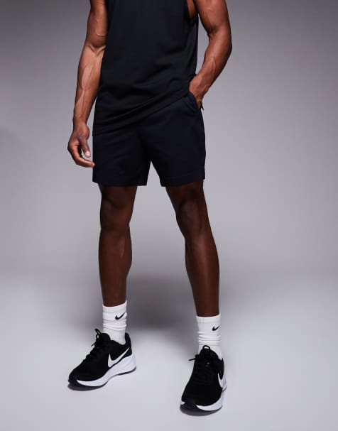 4505 – Icon – Svarta träningsshorts i snabbtorkande sweatshirttyg, 18 cm benlängd - view 1