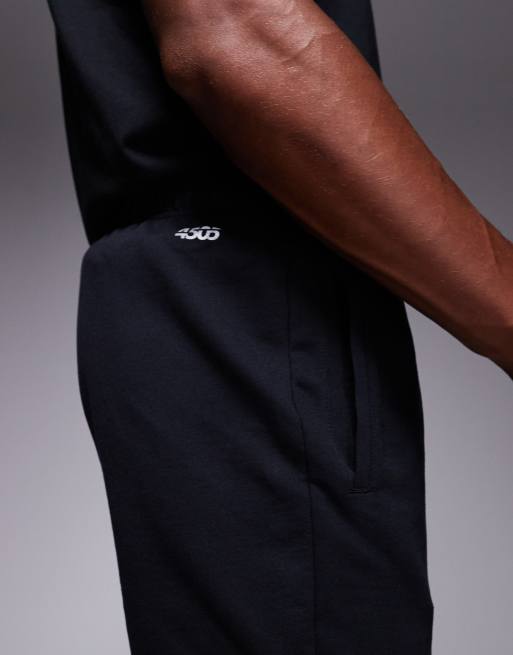 4505 – Icon – Svarta träningsshorts i snabbtorkande sweatshirttyg, 18 cm benlängd  , 4 av 5