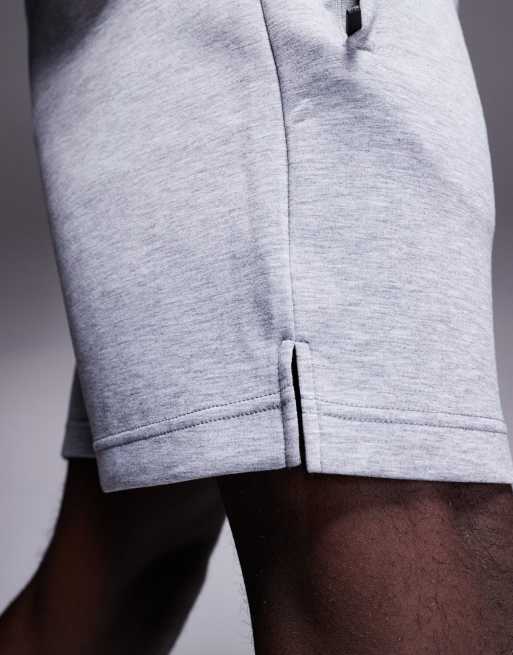 4505 – Icon – Sweatshorts aus schwerer Baumwolle in meliertem Grau mit schnell trocknendem Finish, 5 von 5