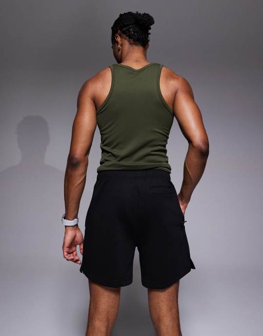 4505 – Icon – Sweatshorts aus schwerer Baumwolle in Schwarz mit schnell trocknendem Finish, 2 von 5