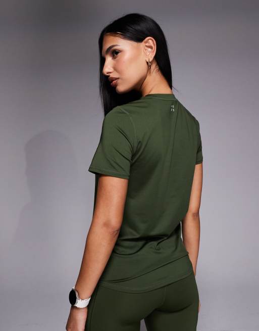 4505 – Icon – Szybkoschnący T-shirt sportowy w kolorze khaki, 3 z 4