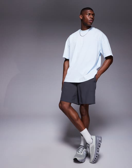 4505 - Icon - T-shirt coupe carrée en coton épais à séchage rapide - Bleu clair