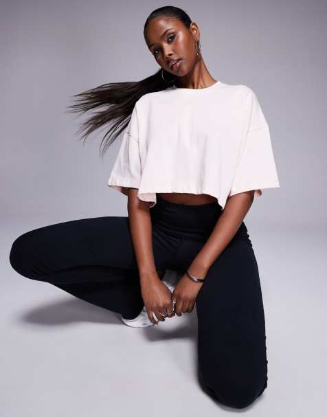 4505 - Icon - T-shirt crop top en coton épais à séchage rapide - Rose clair - view 1