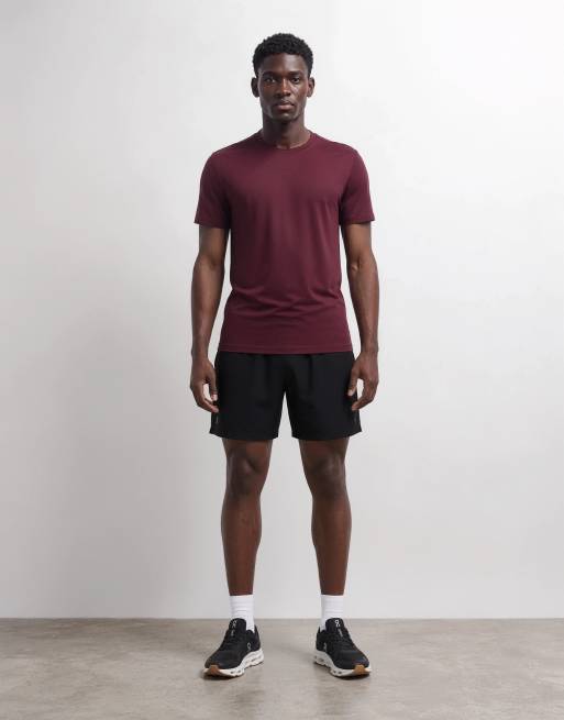 4505 Icon t-shirt da allenamento base layer muscle fit quick dry color bordeaux, 7 di 10