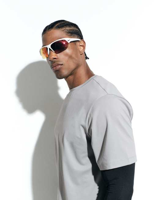 4505 - Icon - T-shirt da allenamento in rete ad asciugatura rapida grigio chiaro, 2 di 6
