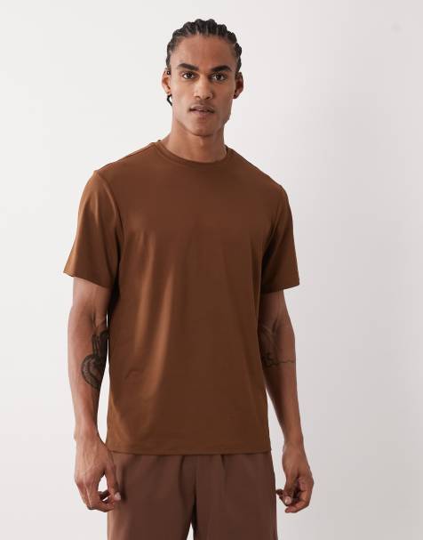 4505 - Icon - T-shirt da allenamento in rete ad asciugatura rapida marrone - view 1