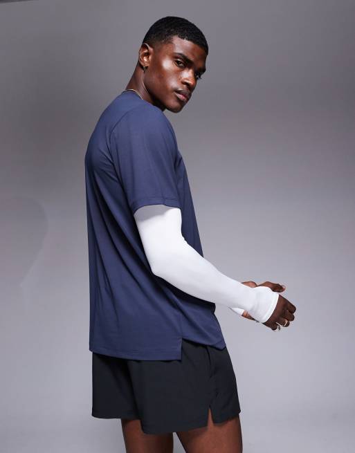 4505 - Icon - T-shirt da allenamento in rete blu navy mezzanotte quick dry , 4 di 4