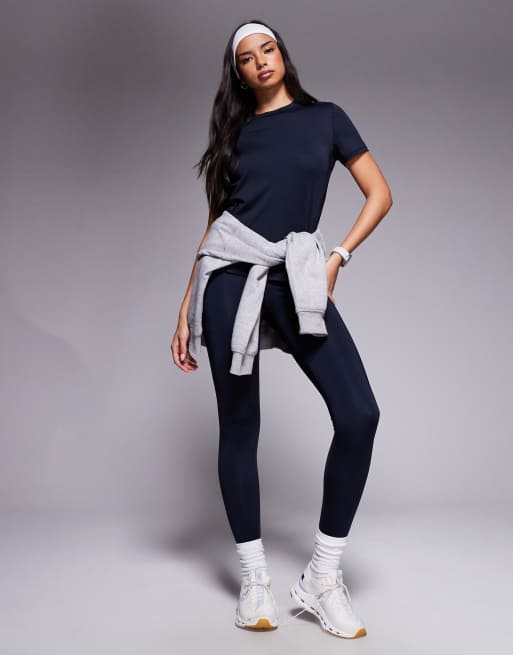 4505 - Icon - T-shirt de sport en tissu à séchage rapide - Bleu marine, 3 de 4