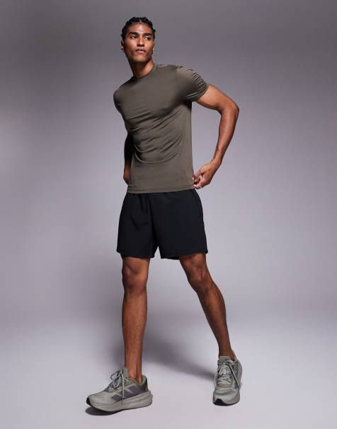 4505 - Icon - T-shirt de sport moulant en tissu à séchage rapide - Kaki - view 1