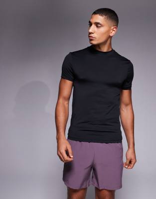 4505 - Icon - T-shirt de sport moulant - Noir