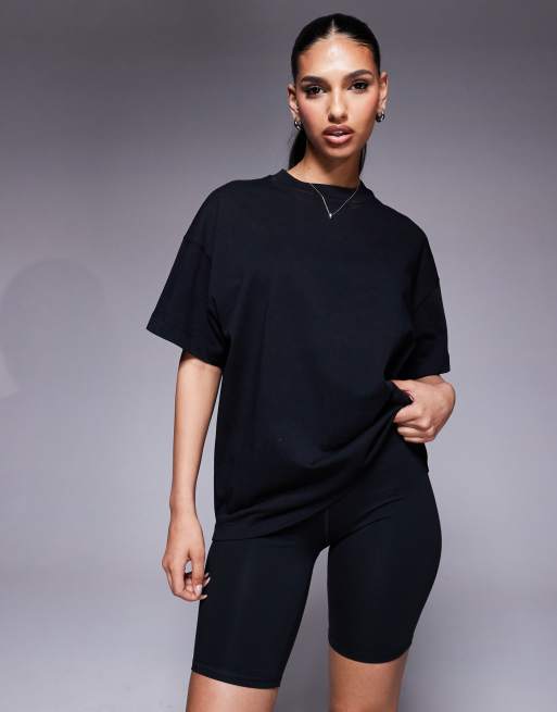 4505 - Icon - T-shirt oversize en coton épais à séchage rapide avec imprimé au dos - Noir délavé, 4 de 4