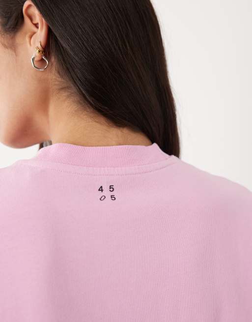 4505 - Icon - T-shirt oversize en coton épais à séchage rapide - Rose chewing-gum délavé, 2 de 4