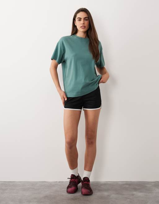 4505 - Icon - T-shirt oversize en coton épais à séchage rapide - Sauge délavé, 2 de 4