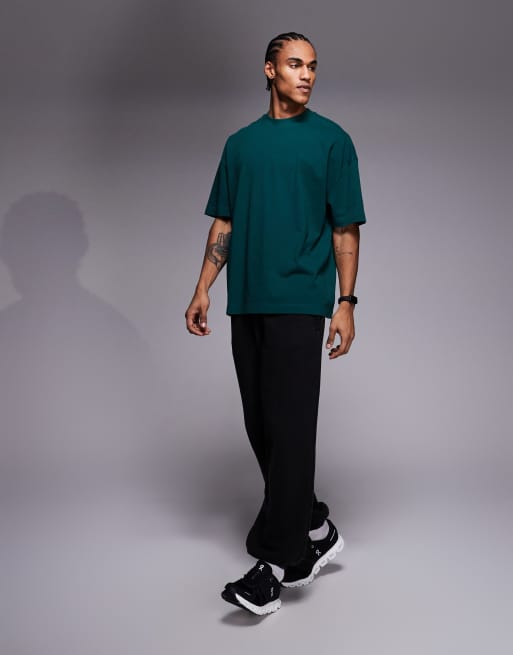 4505 - Icon - T-shirt oversize en coton épais à séchage rapide - Vert bouteille délavé, 2 de 5