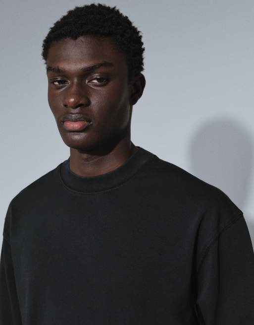 4505 - Icon - T-shirt oversize pesante in cotone nero slavato con finitura quick dry, 2 di 9