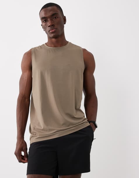 4505 – Icon – Tanktop aus schnelltrocknendem Netzstoff in Sandstein - view 1