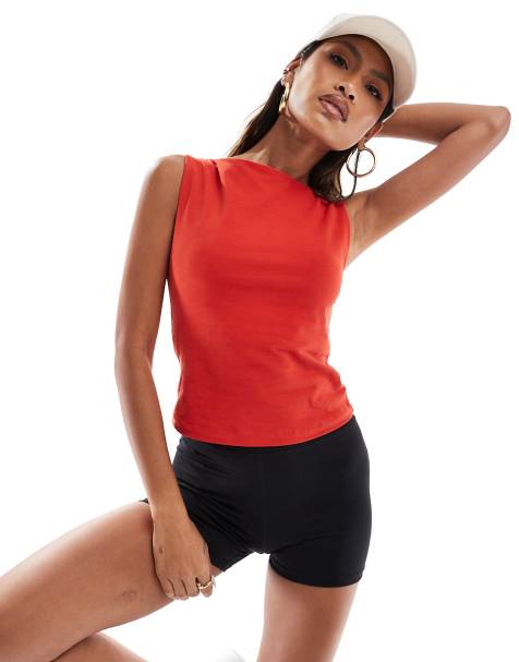 4505 – Icon – Tanktop in Kirschrot mit weicher Haptik, U-Boot-Ausschnitt und integriertem BH - view 1