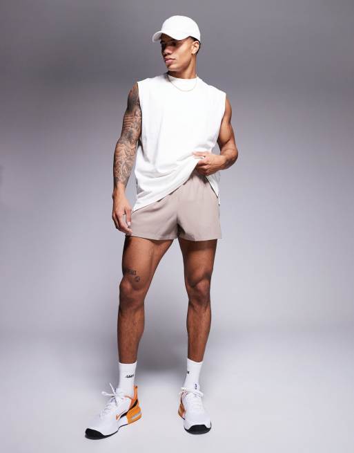 4505 – Icon – Tanktop in Oversize für Fitness-Training aus Baumwolle in Weiß mit schnelltrocknendem Finish 