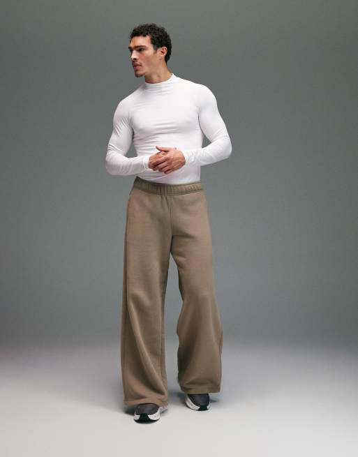 4505 - Icon - Top a maniche lunghe base layer da allenamento attillato e accollato in tessuto quick dry bianco, 2 di 5