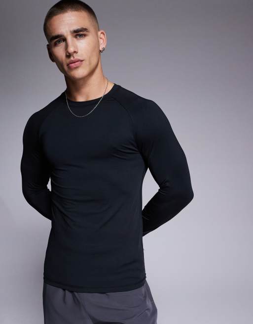4505 - Icon - Top base layer a maniche lunghe da allenamento attillato nero 