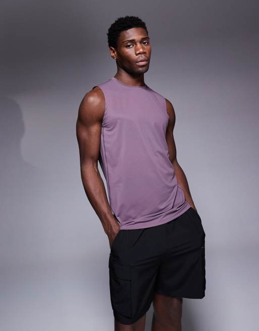 4505 - Icon - Top senza maniche da allenamento quick dry color uva