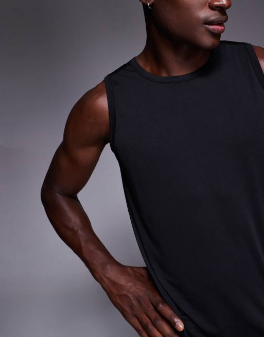 4505 - Icon - Top senza maniche da allenamento vestibilità comoda quick dry nero, 5 di 5