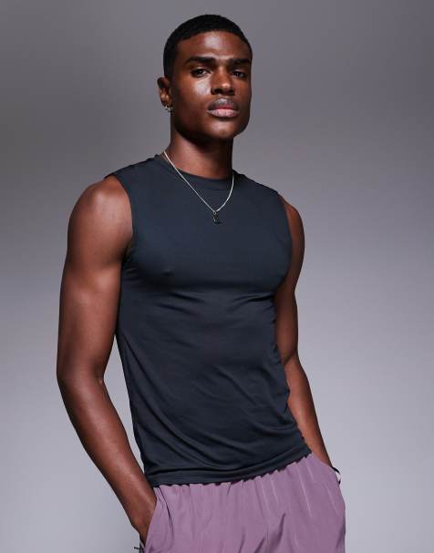 4505 Icon training quick dry muscle fit tank in black - view 1