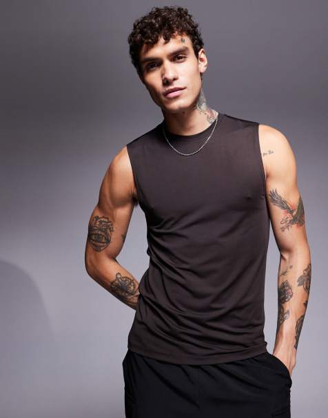 4505 – Icon – Training – Schnelltrocknendes Muskel-Tanktop in Braun - view 1
