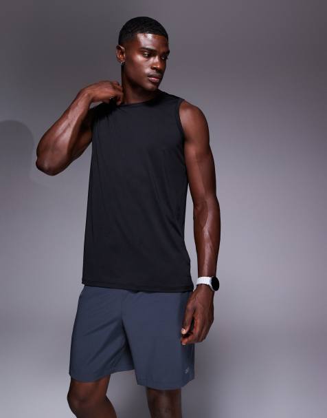 4505 Icon training sleeveless loose fit tank top with quick dry in black - view 1