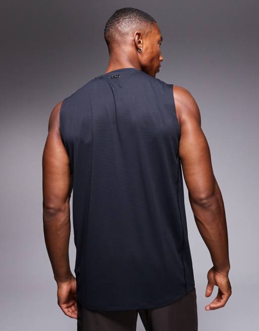 4505 Icon training sleeveless tank top with quick dry 2 pack in black and charcoal , 4 of 4