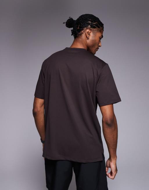 4505 Icon training t-shirt with quick dry 2 pack in coffee and graphite, 5 of 5
