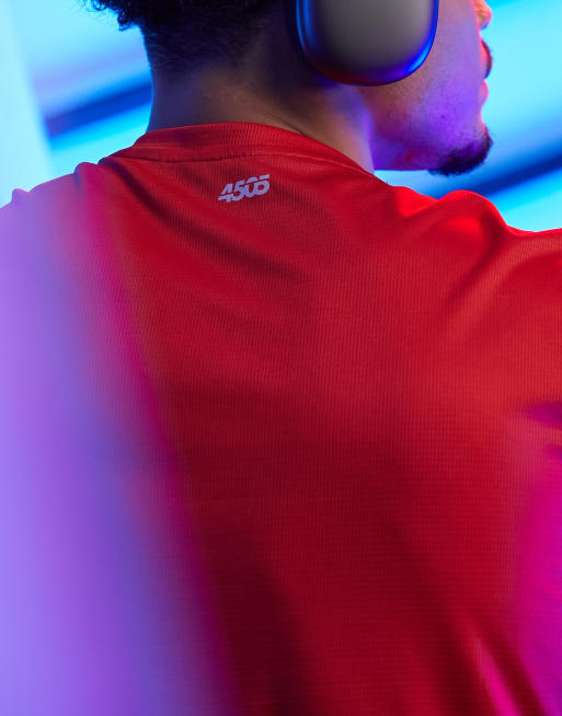 4505 Icon training t-shirt with quick dry in red , 3 of 4