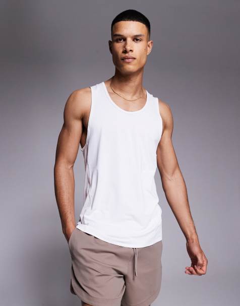 4505 Icon training tank top with racer back in white - view 1