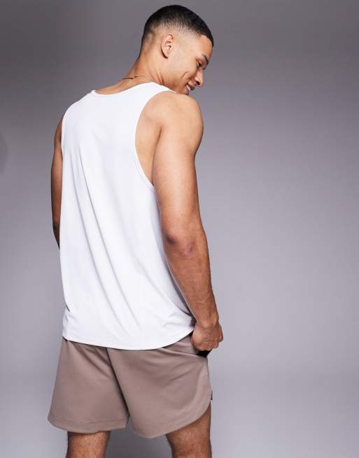 4505 Icon training tank top with racer back in white , 4 of 4