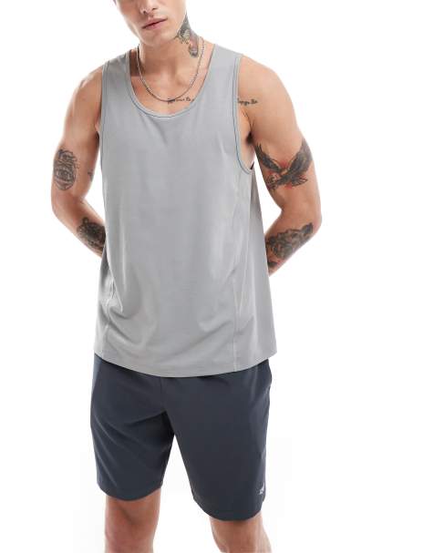 4505 Icon training vest with racer back in grey - view 1