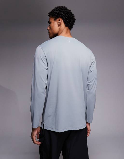 4505 - Icon - Trainings T-shirt van sneldrogend mesh met lange mouwen in koel grijs, 3 van 5