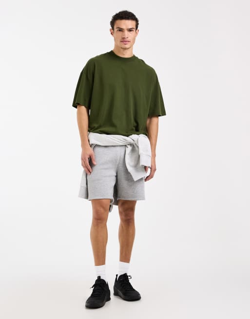 4505 - Icon - Vasket kakigrøn oversized T-shirt i kraftigt bomuld med hurtigttørrende finish, 2 af 5