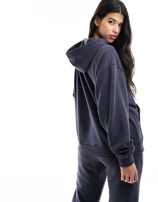 4505 - Icon - Vasket sort hættetrøje i fleece  , 4 af 4