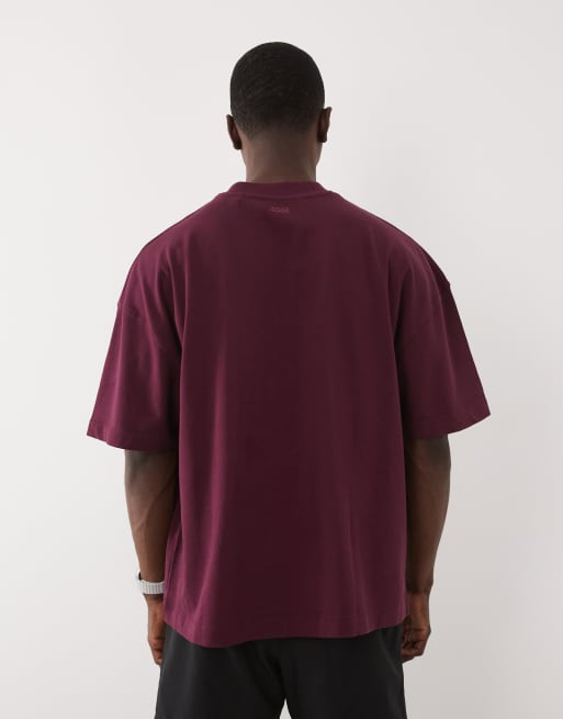 4505 – Icon – Vinröd t-shirt i kraftig bomull och oversize med snabbtorkande finish, 3 av 5