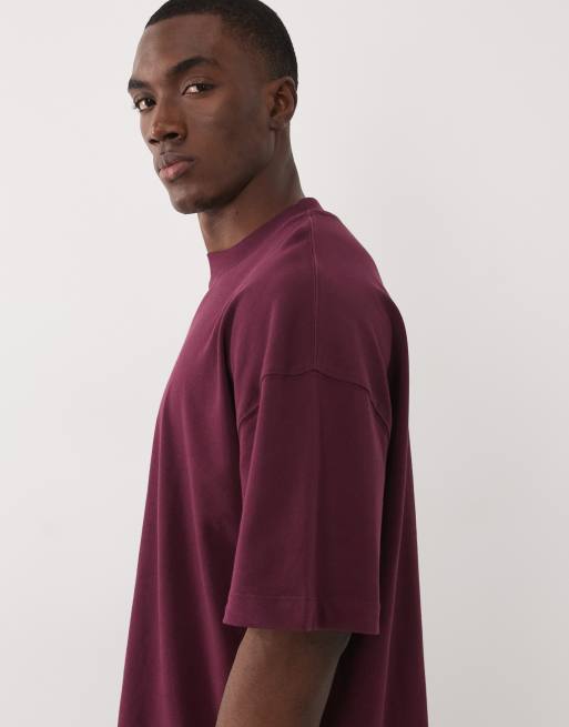 4505 – Icon – Vinröd t-shirt i kraftig bomull och oversize med snabbtorkande finish, 4 av 5