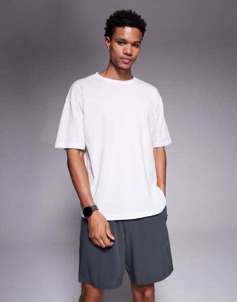 4505 – Icon – Vit, snabbtorkande t-shirt i oversize för träning av bomull - view 1