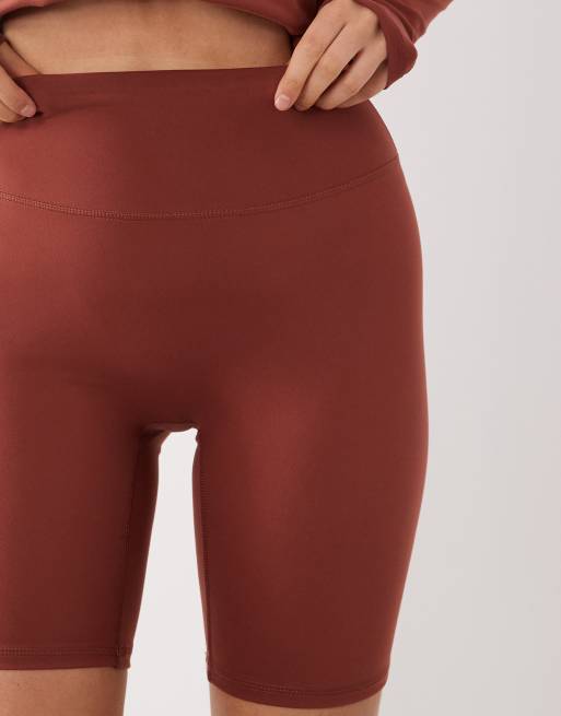 4505 – Icon – Weiche Leggings-Shorts in Amber mit hohem Bund und 20 cm Schrittlänge, 5 von 5
