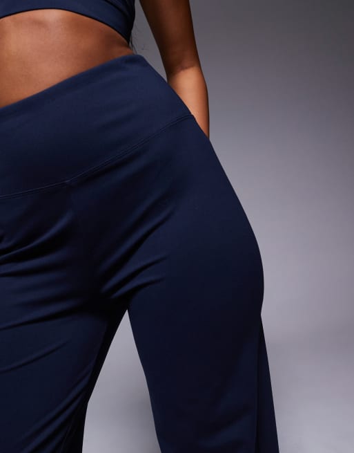 4505 – Icon – Weiche Tanzhose in Mitternachtsmarineblau mit weitem Bein und hohem Bund , 3 von 5