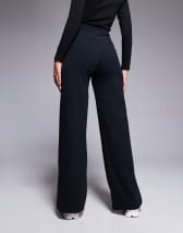 DAMEN-YOGAHOSE HOCHGEZOGENER BUND Stretch-Baumwolle Ausgestelltes Bein Boot 405657083881