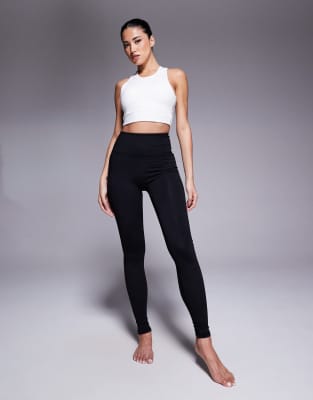 4505 - Icon - Weiche Yoga-Leggings in Schwarz mit minimalen Nähten