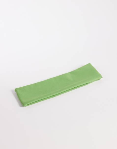 4505 – Icon – Weiches, breites Yoga-Stirnband in Grün - view 1