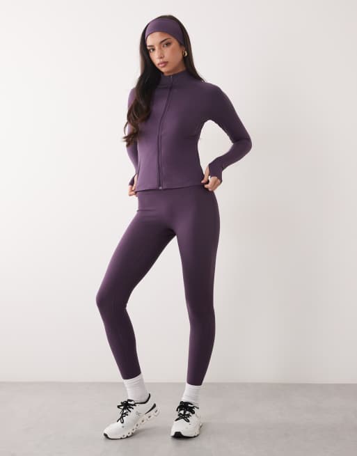 4505 – Icon – Weiches, langärmliges Oberteil in Heather mit Reißverschluss, 2 von 4