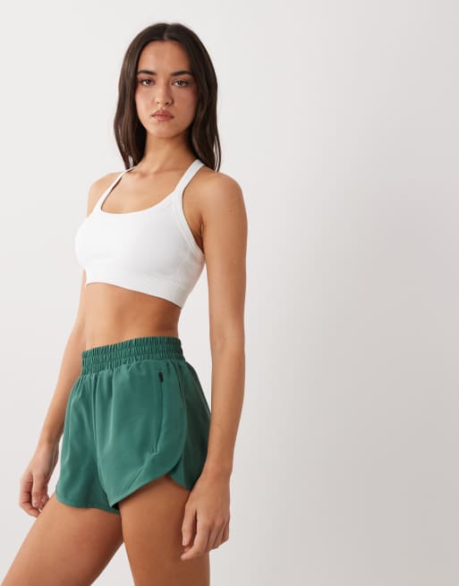 4505 Icon woven run short with zip pockets in spruce, 2 of 5
